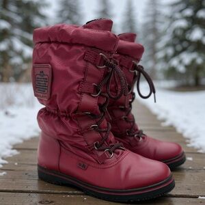 Coach Sage Burgundy Winter Snow Boots 7.5B